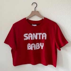 “Santa Baby” Cropped Pajama Top
